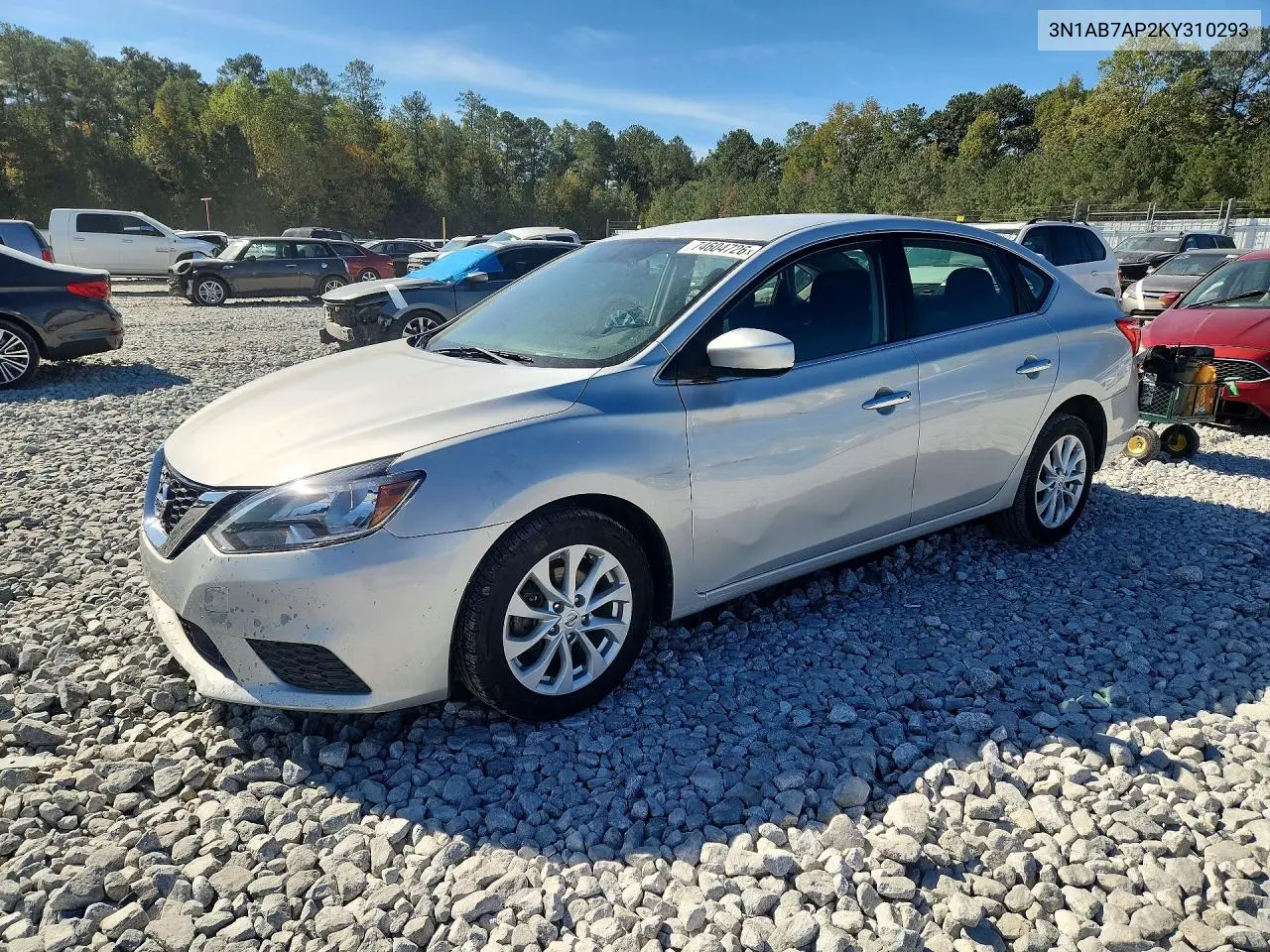 NISSAN SENTRA 2019, VIN 3N1AB7AP2KY310293