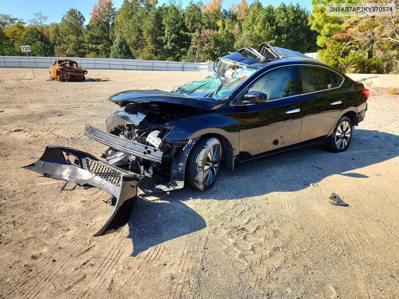 NISSAN SENTRA 2019, VIN 3N1AB7AP2KY370574