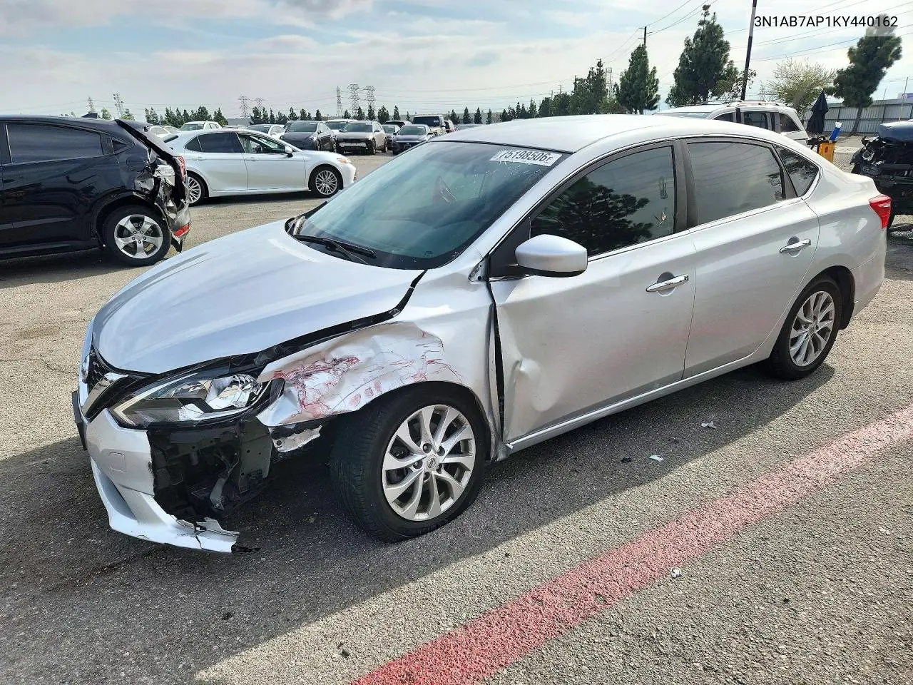 NISSAN SENTRA 2019, VIN 3N1AB7AP1KY440162