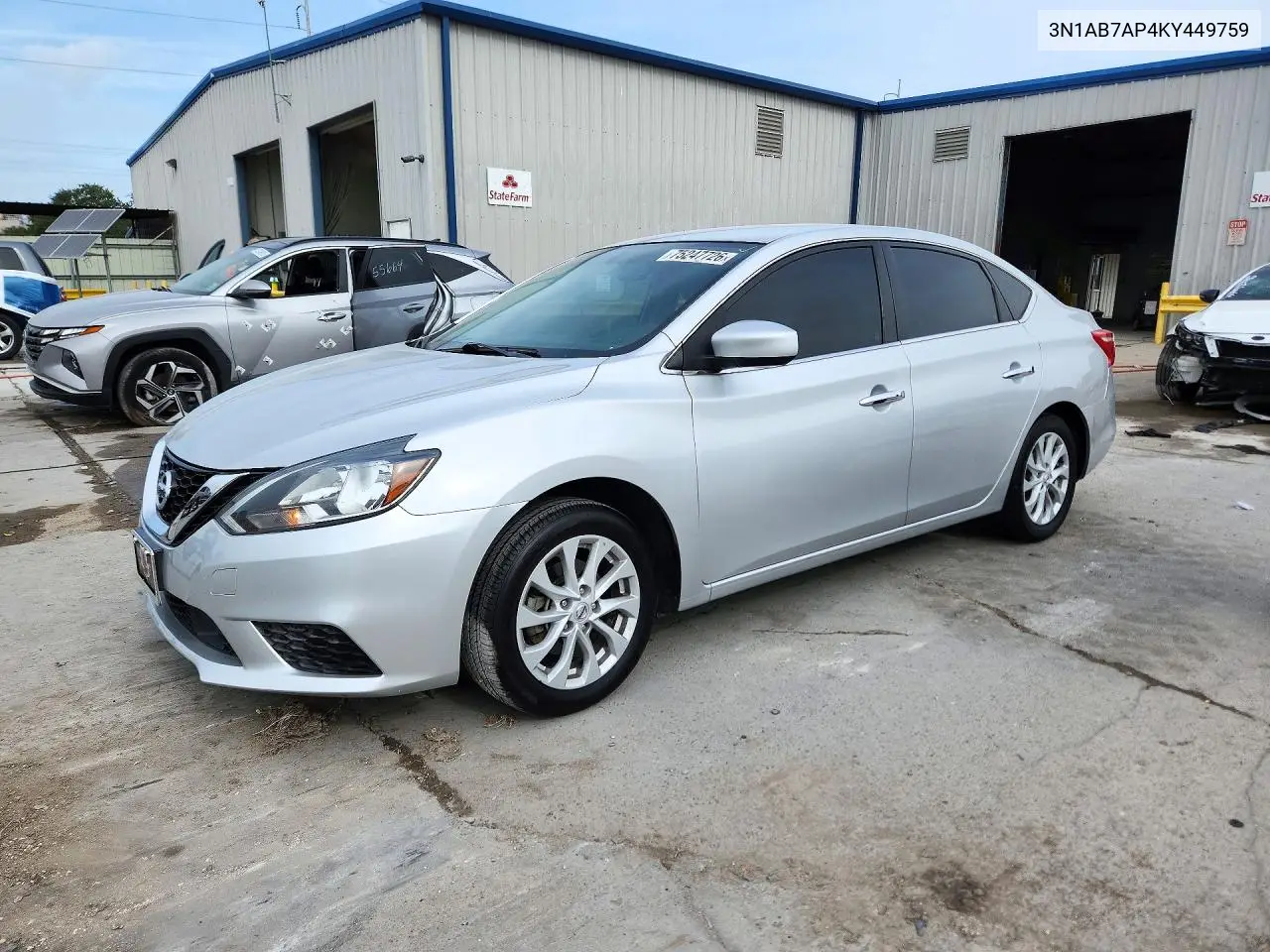 NISSAN SENTRA 2019, VIN 3N1AB7AP4KY449759