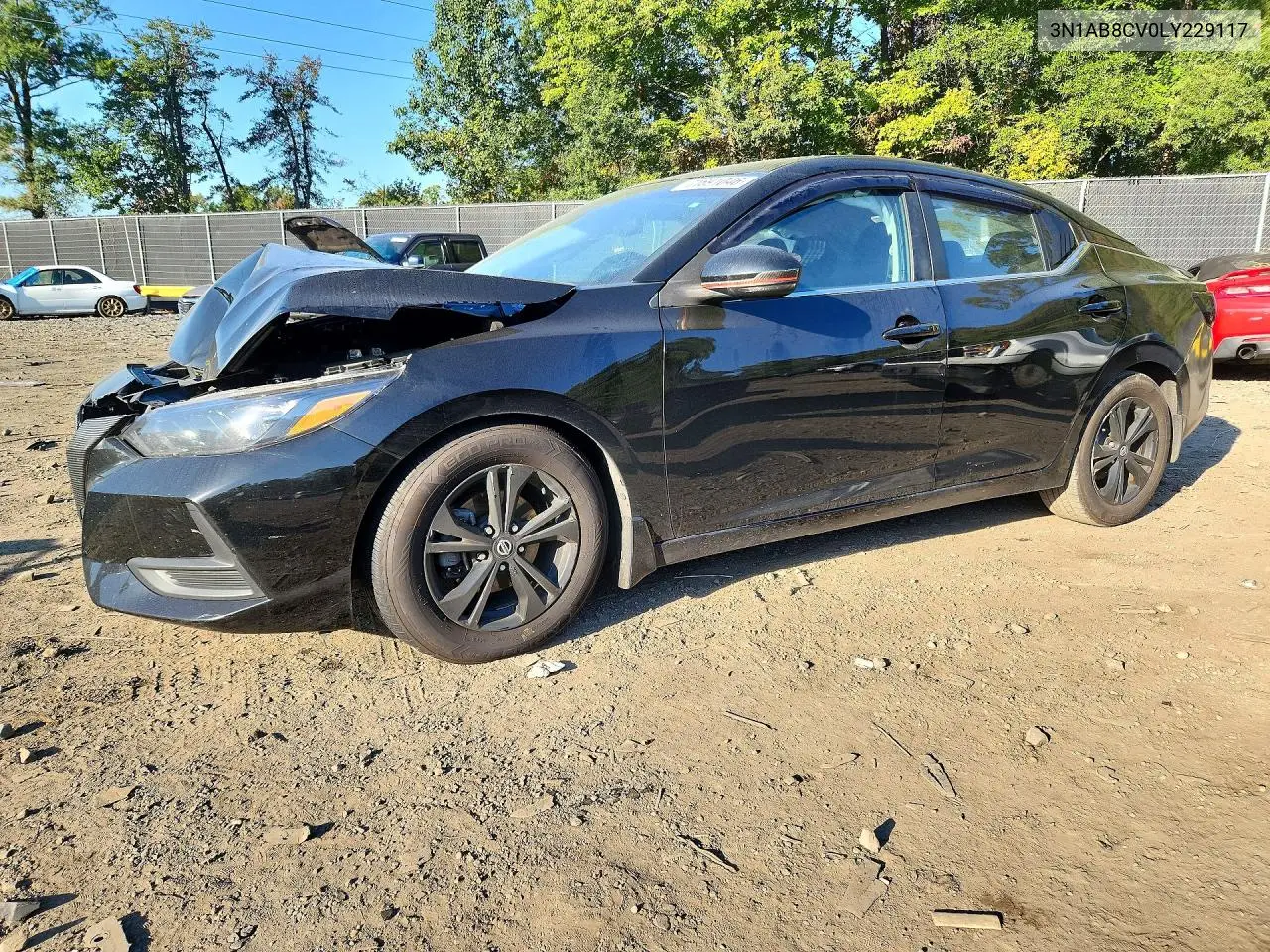 NISSAN SENTRA 2020, VIN 3N1AB8CV0LY229117