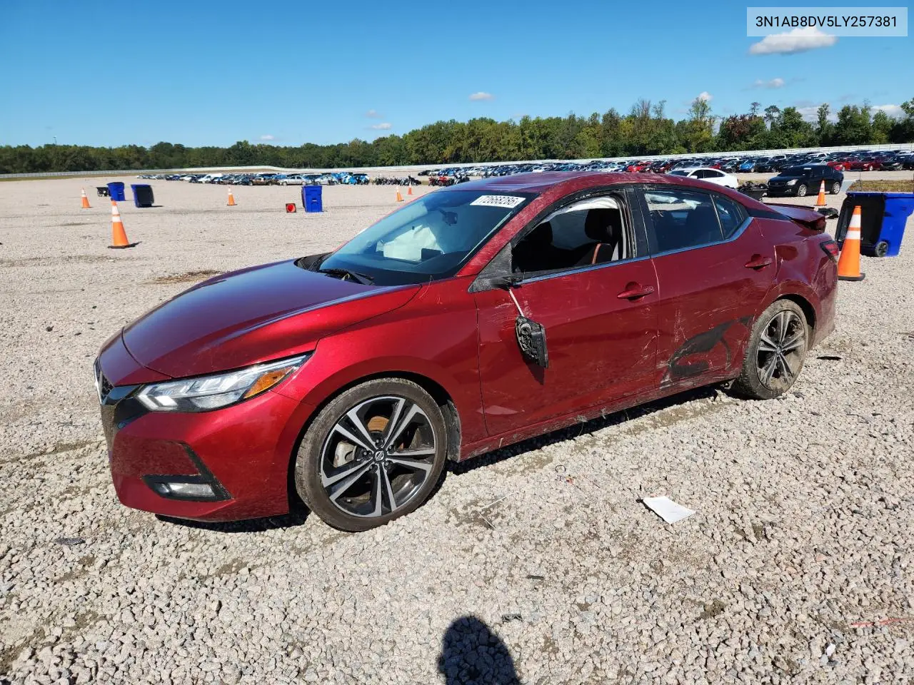 NISSAN SENTRA 2020, VIN 3N1AB8DV5LY257381