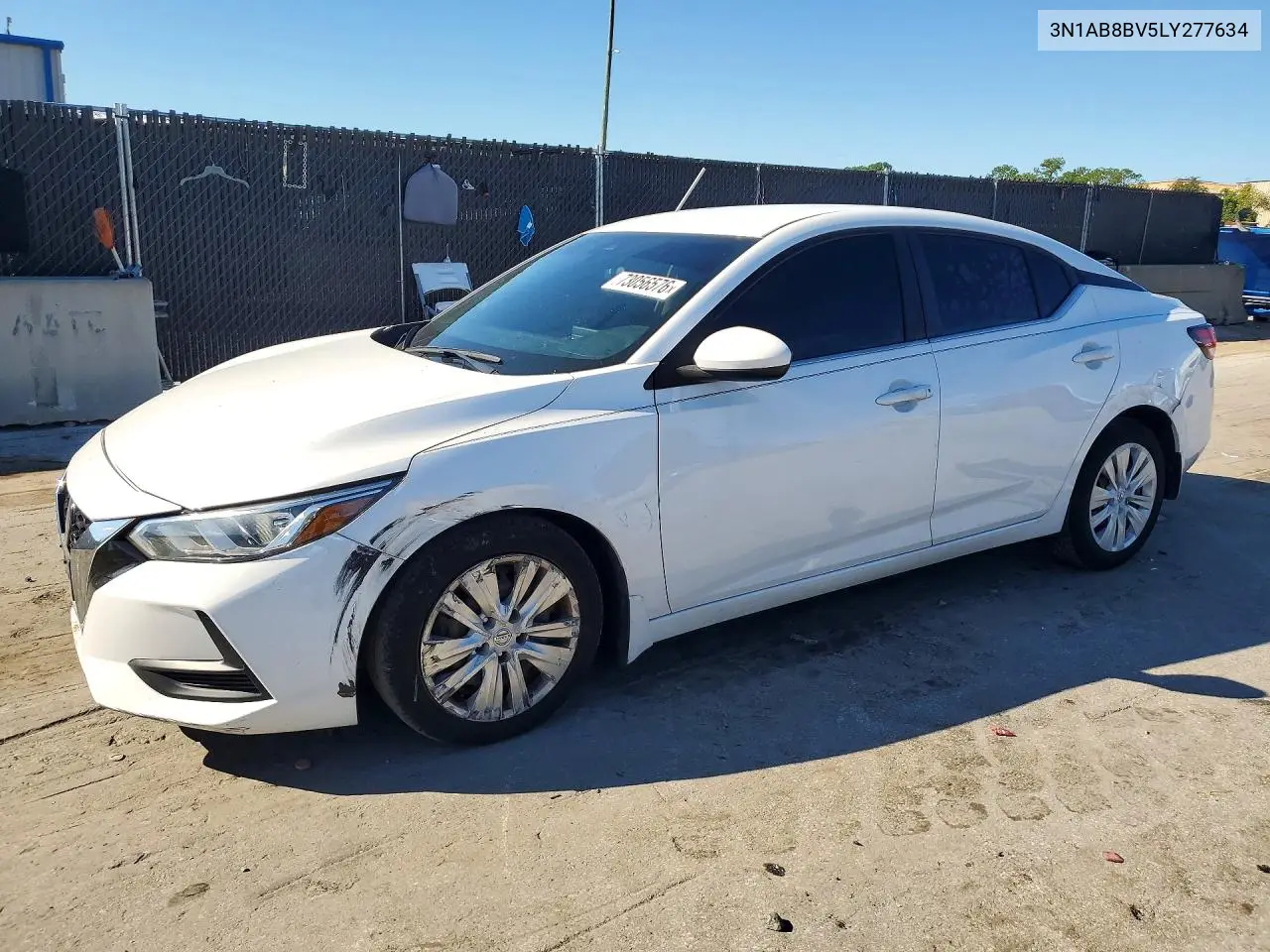 NISSAN SENTRA 2020, VIN 3N1AB8BV5LY277634