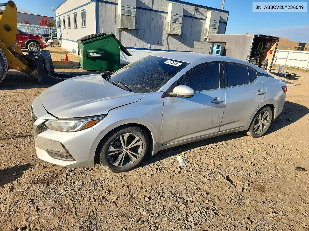 NISSAN SENTRA 2020, VIN 3N1AB8CV2LY236649