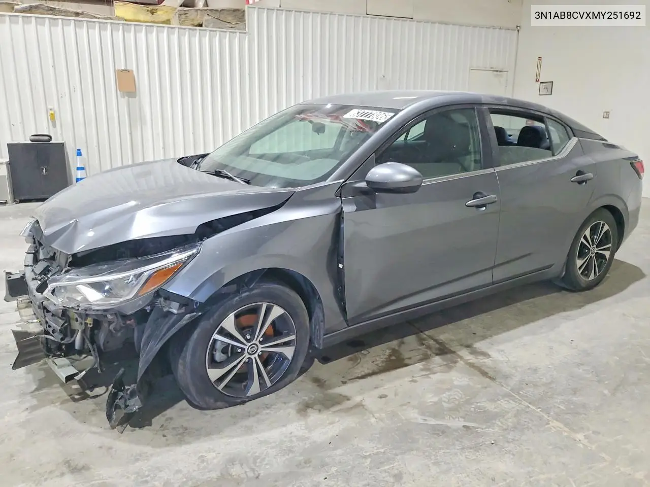 NISSAN SENTRA 2021, VIN 3N1AB8CVXMY251692