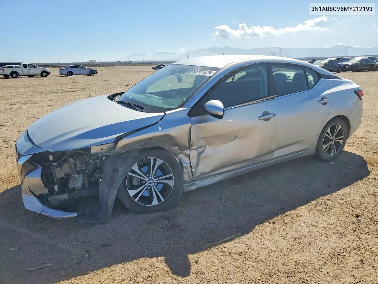 NISSAN SENTRA 2021, VIN 3N1AB8CV6MY212193