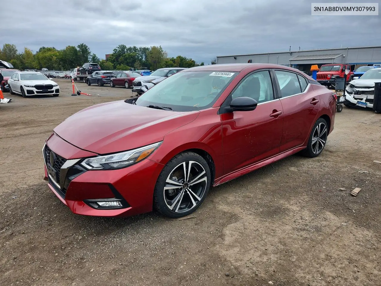 NISSAN SENTRA 2021, VIN 3N1AB8DV0MY307993