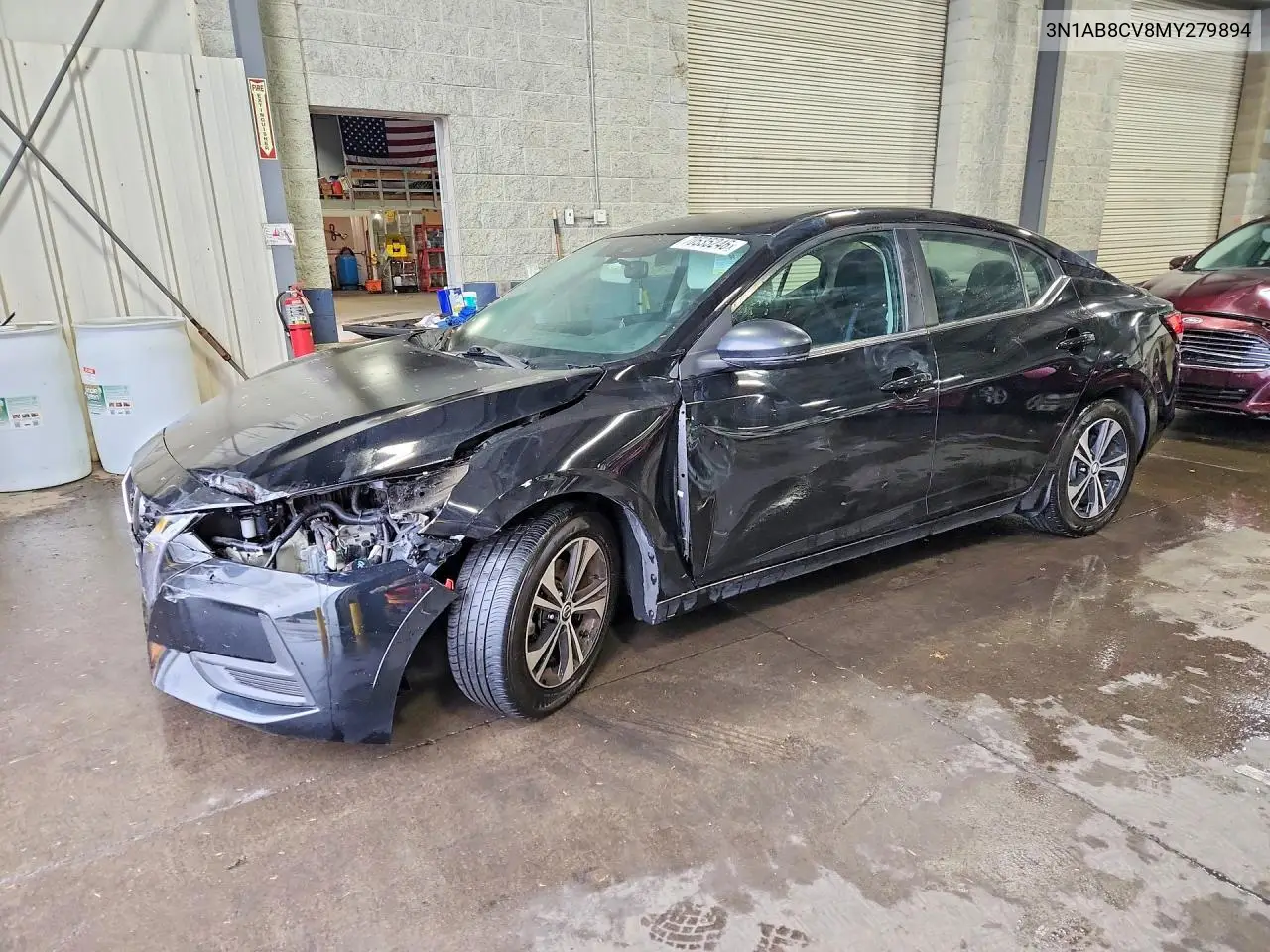 NISSAN SENTRA 2021, VIN 3N1AB8CV8MY279894