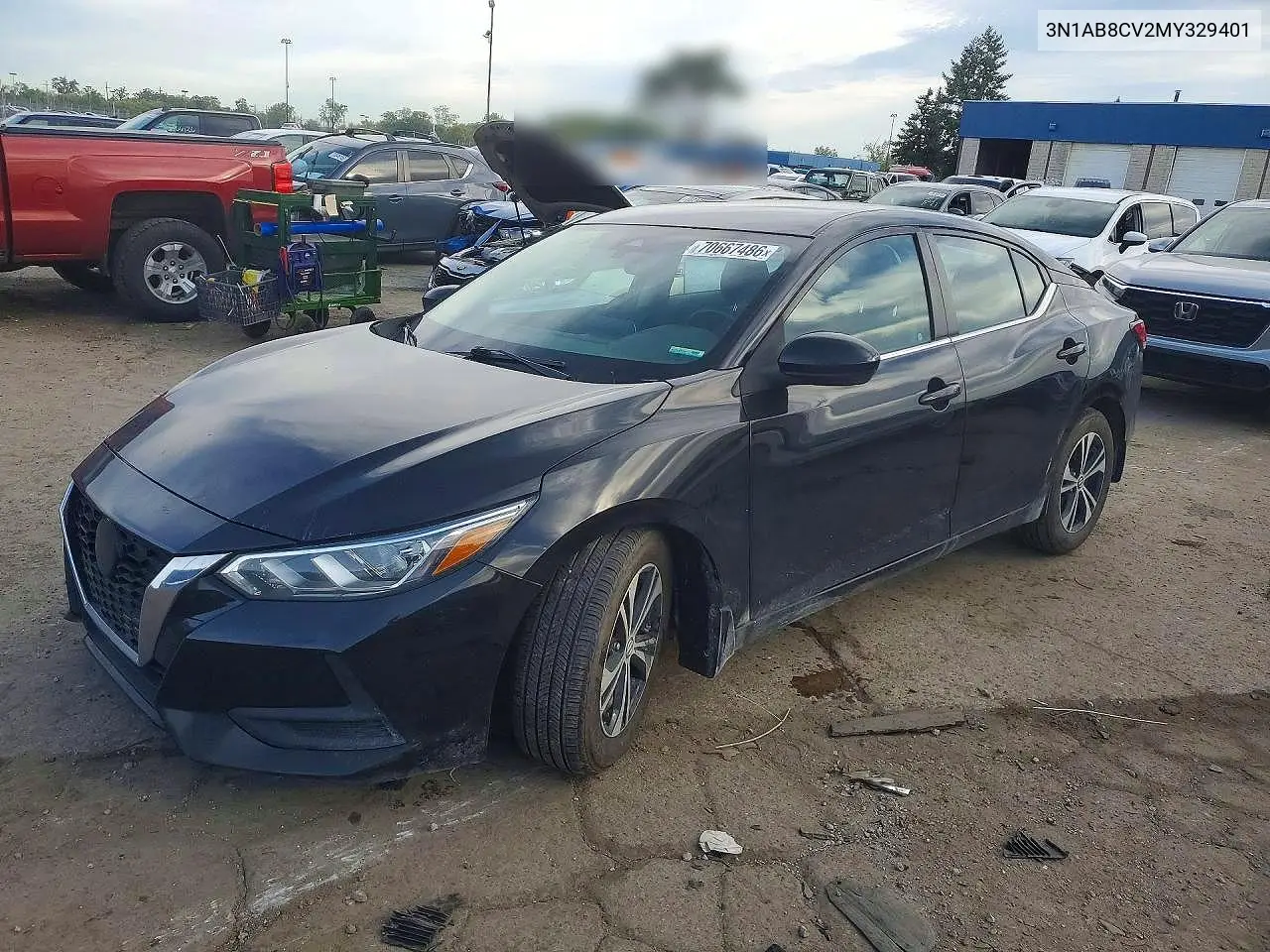 NISSAN SENTRA 2021, VIN 3N1AB8CV2MY329401