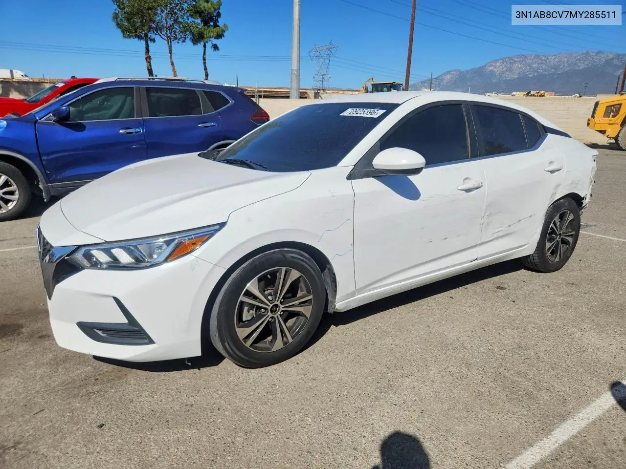 NISSAN SENTRA 2021, VIN 3N1AB8CV7MY285511