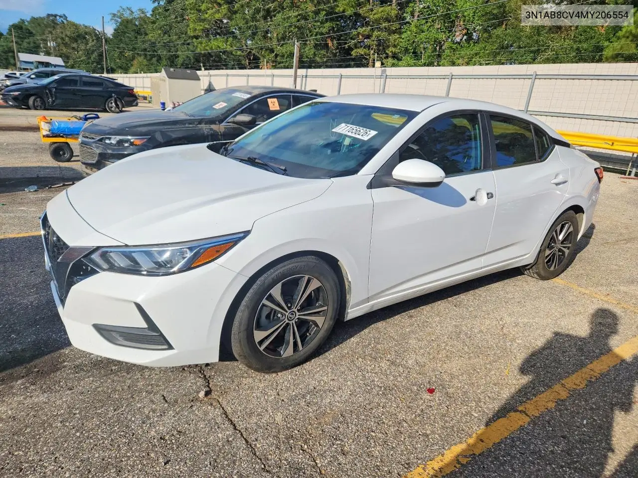NISSAN SENTRA 2021, VIN 3N1AB8CV4MY206554