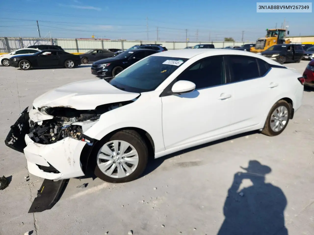 NISSAN SENTRA 2021, VIN 3N1AB8BV9MY267349