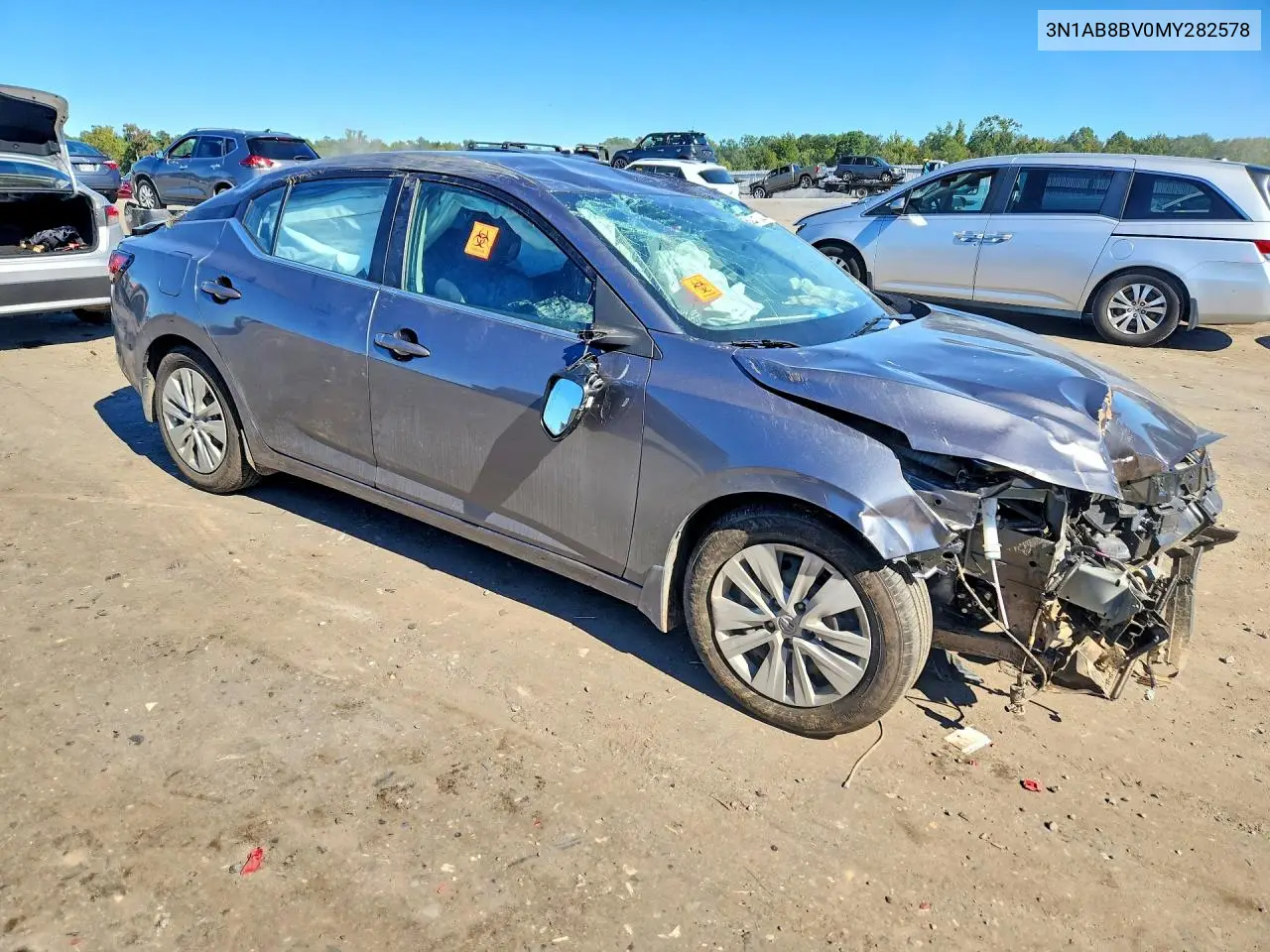 2021 NISSAN SENTRA VIN 3N1AB8BV0MY282578 — фото 4