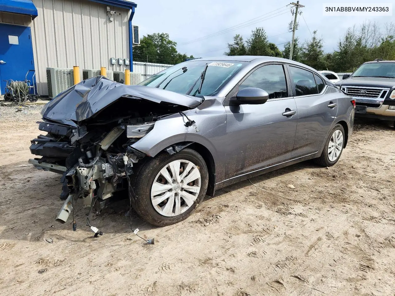 NISSAN SENTRA 2021, VIN 3N1AB8BV4MY243363