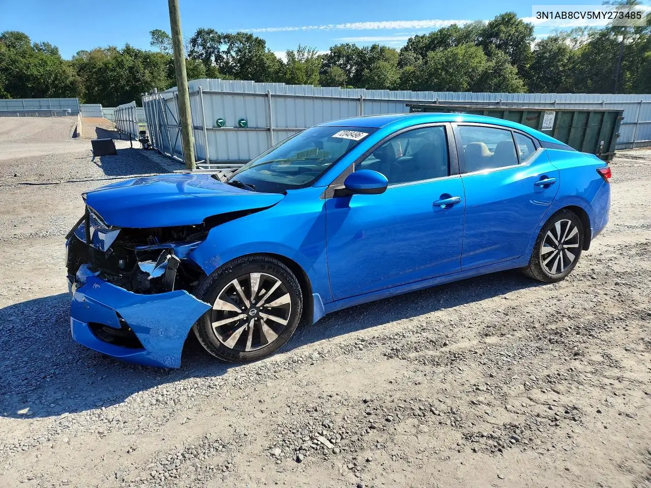 NISSAN SENTRA 2021, VIN 3N1AB8CV5MY273485