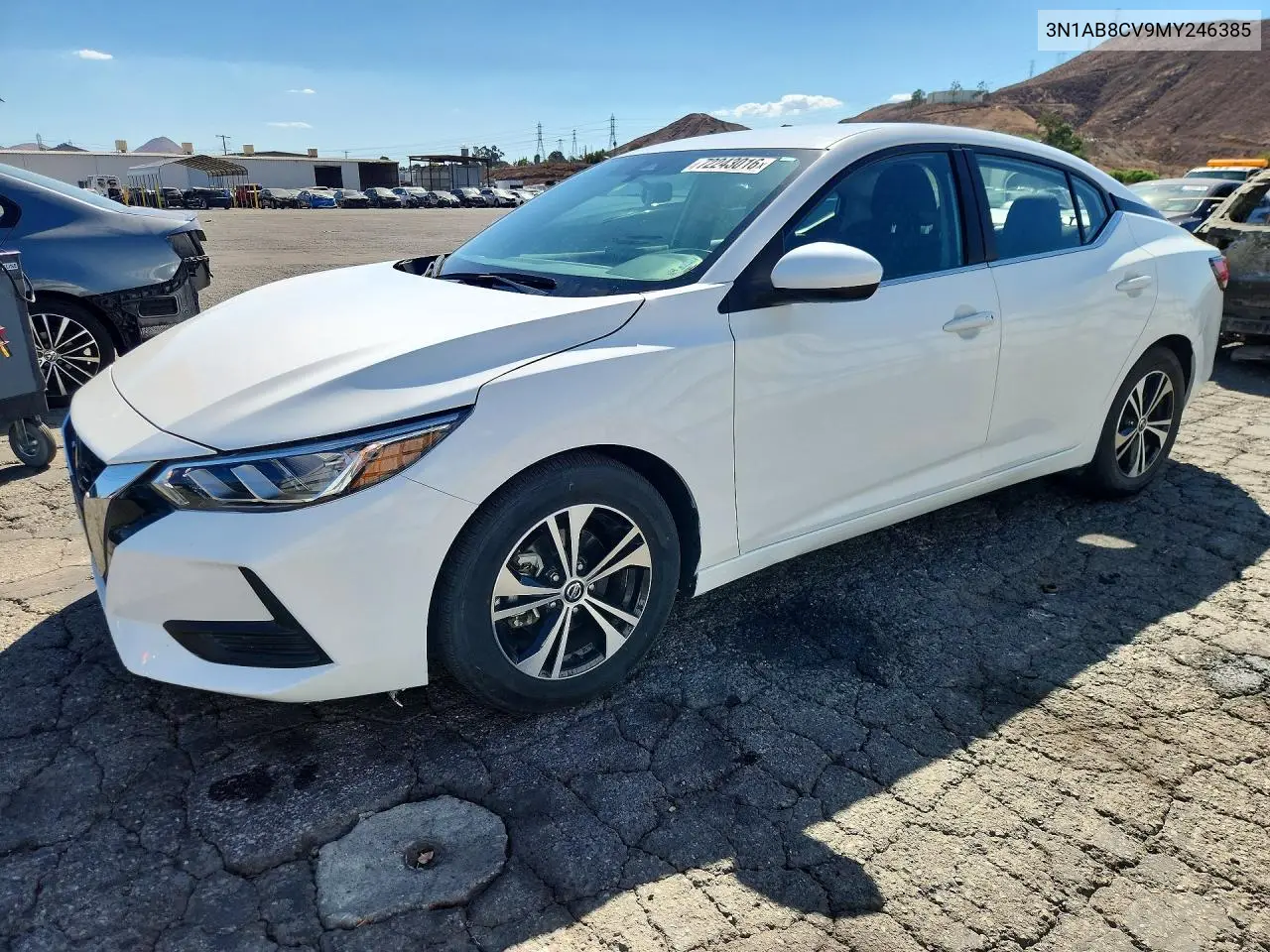 NISSAN SENTRA 2021, VIN 3N1AB8CV9MY246385