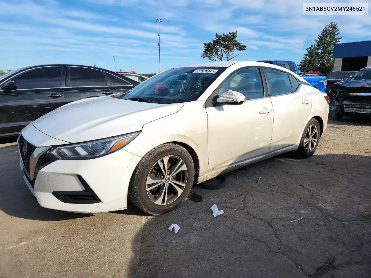 NISSAN SENTRA 2021, VIN 3N1AB8CV2MY246521