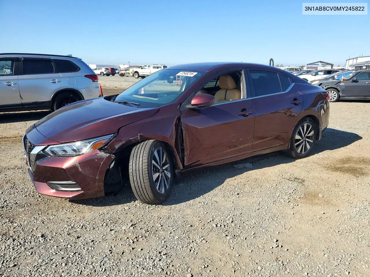 NISSAN SENTRA 2021, VIN 3N1AB8CV0MY245822