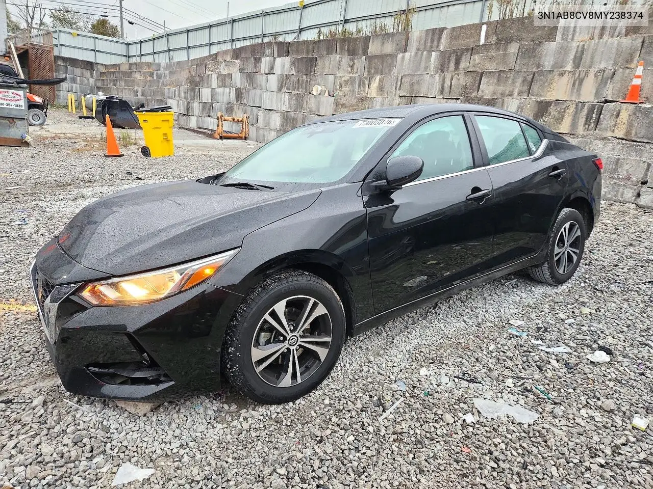 NISSAN SENTRA 2021, VIN 3N1AB8CV8MY238374