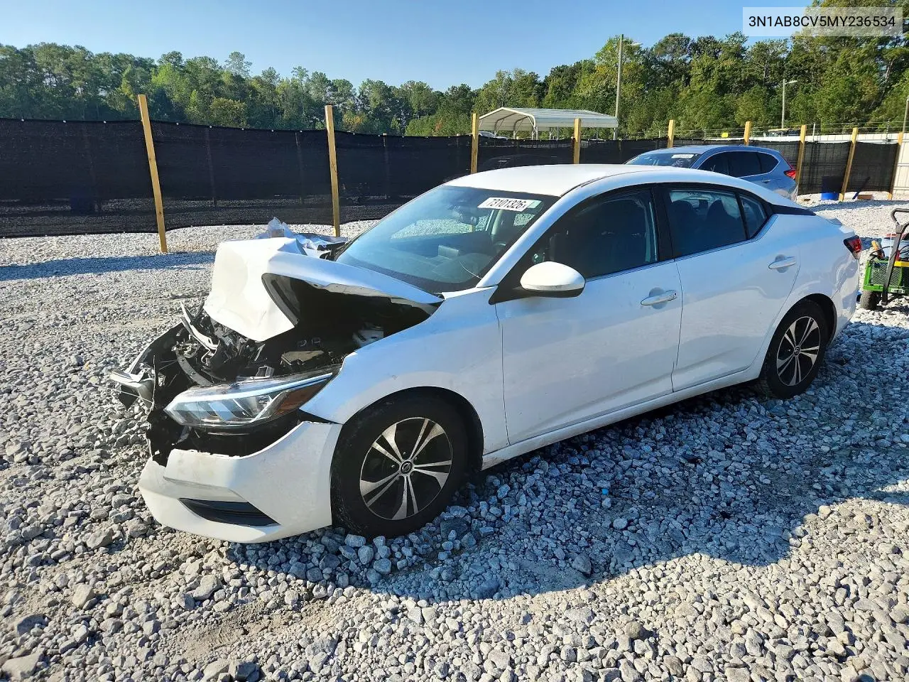 NISSAN SENTRA 2021, VIN 3N1AB8CV5MY236534