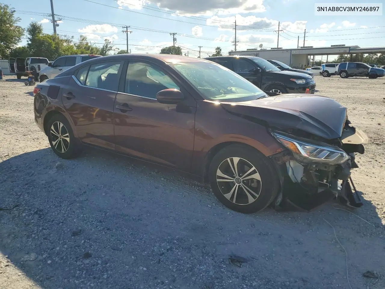 2021 NISSAN SENTRA VIN 3N1AB8CV3MY246897 — фото 4