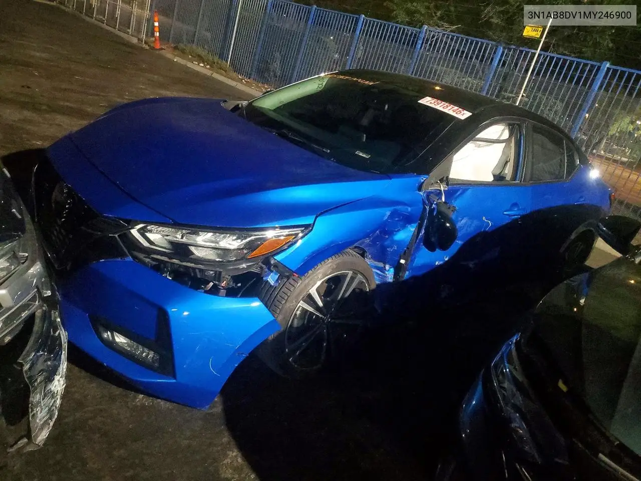 NISSAN SENTRA 2021, VIN 3N1AB8DV1MY246900