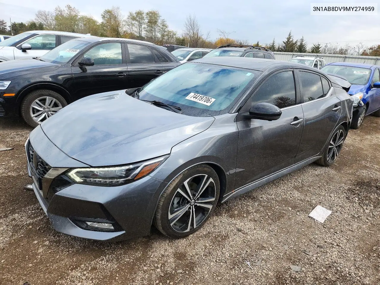 NISSAN SENTRA 2021, VIN 3N1AB8DV9MY274959