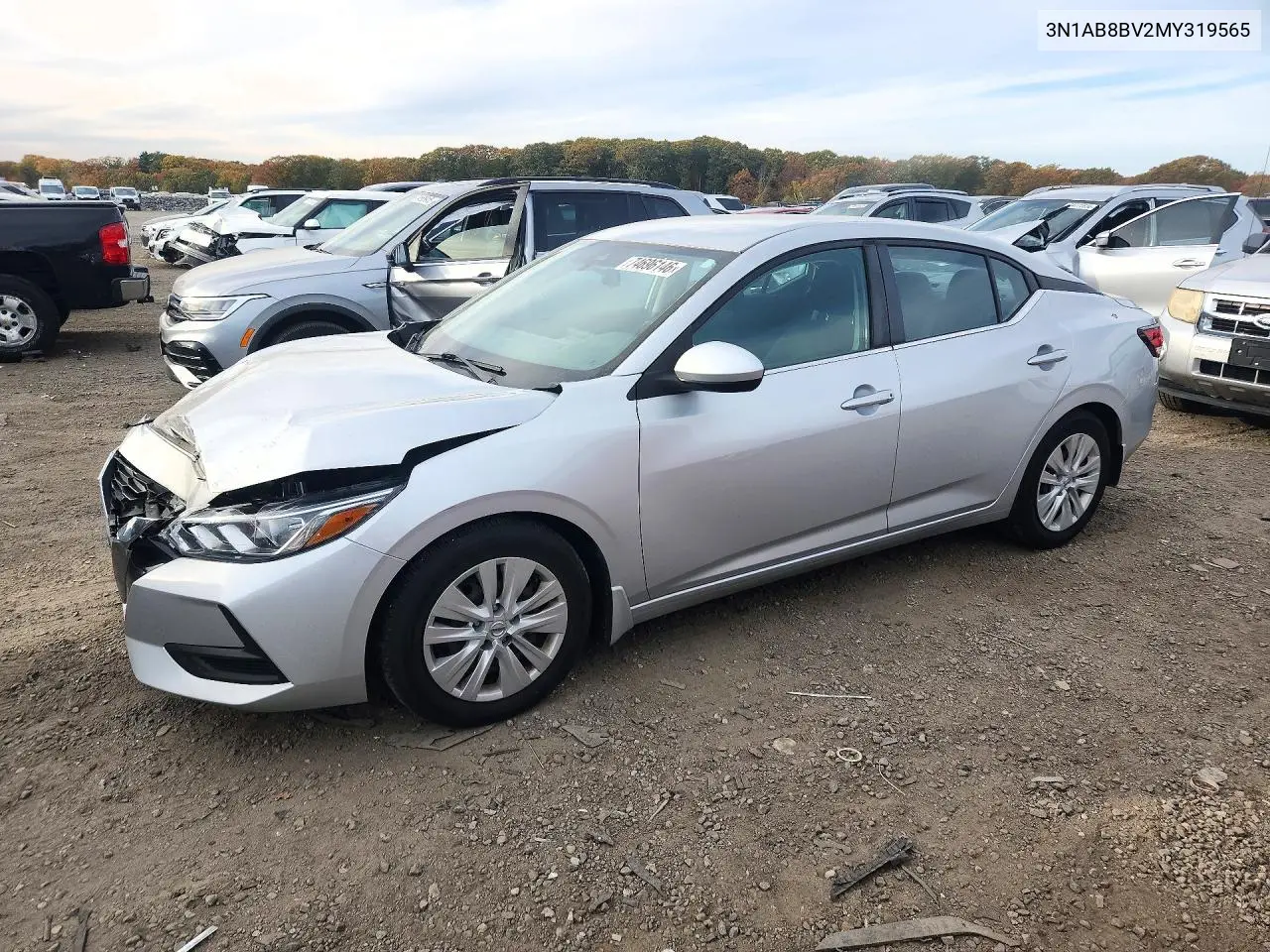 NISSAN SENTRA 2021, VIN 3N1AB8BV2MY319565