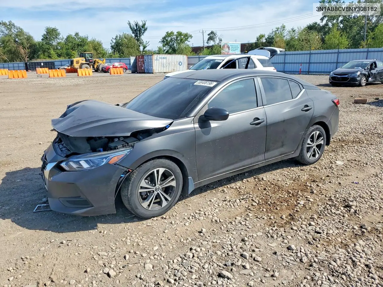 NISSAN SENTRA 2022, VIN 3N1AB8CV8NY308182