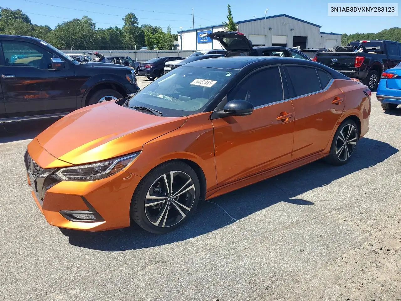 NISSAN SENTRA 2022, VIN 3N1AB8DVXNY283123