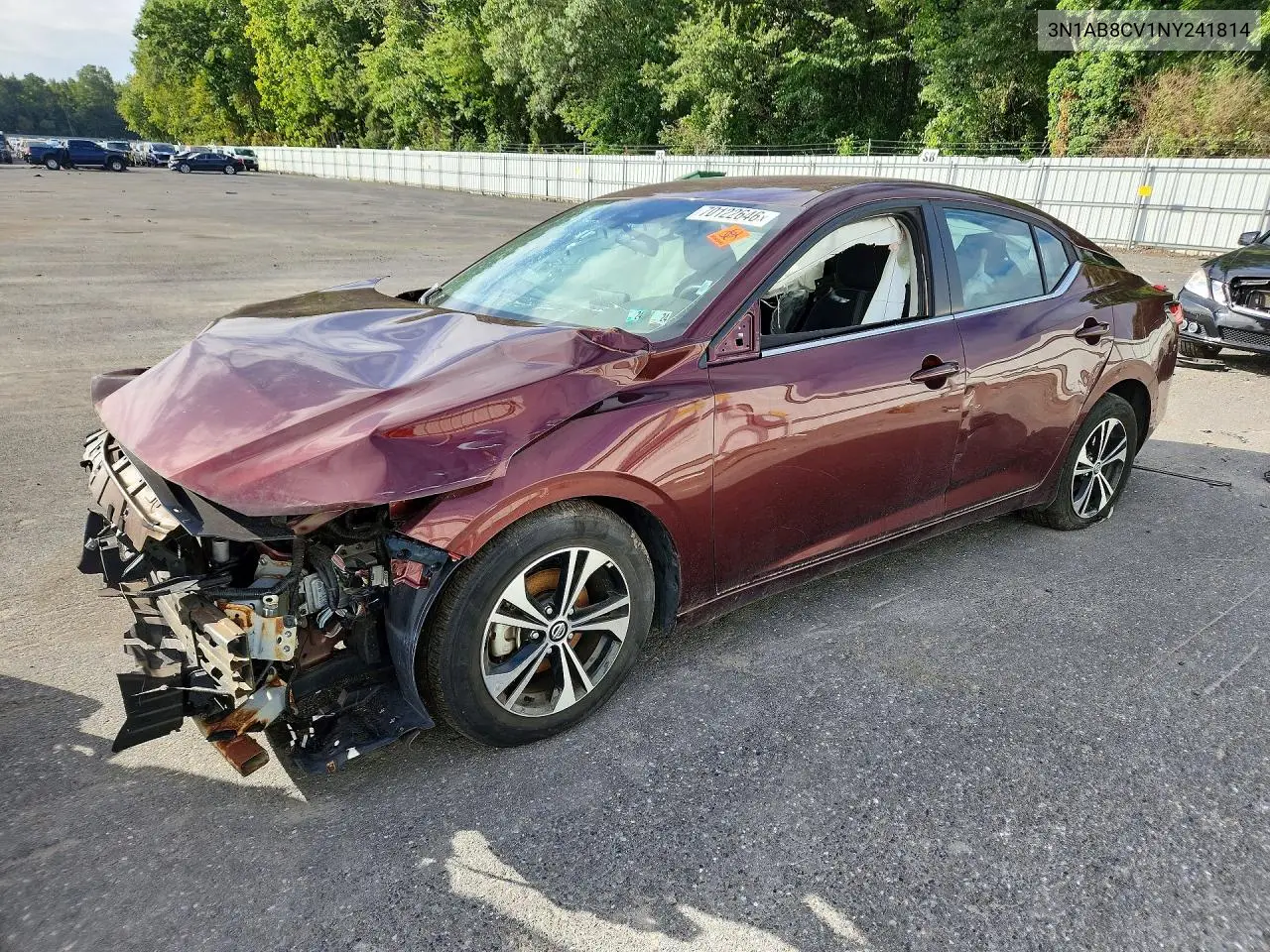 NISSAN SENTRA 2022, VIN 3N1AB8CV1NY241814