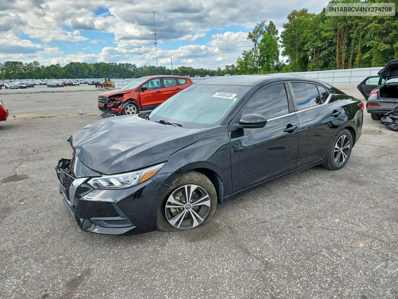 NISSAN SENTRA 2022, VIN 3N1AB8CV4NY274208