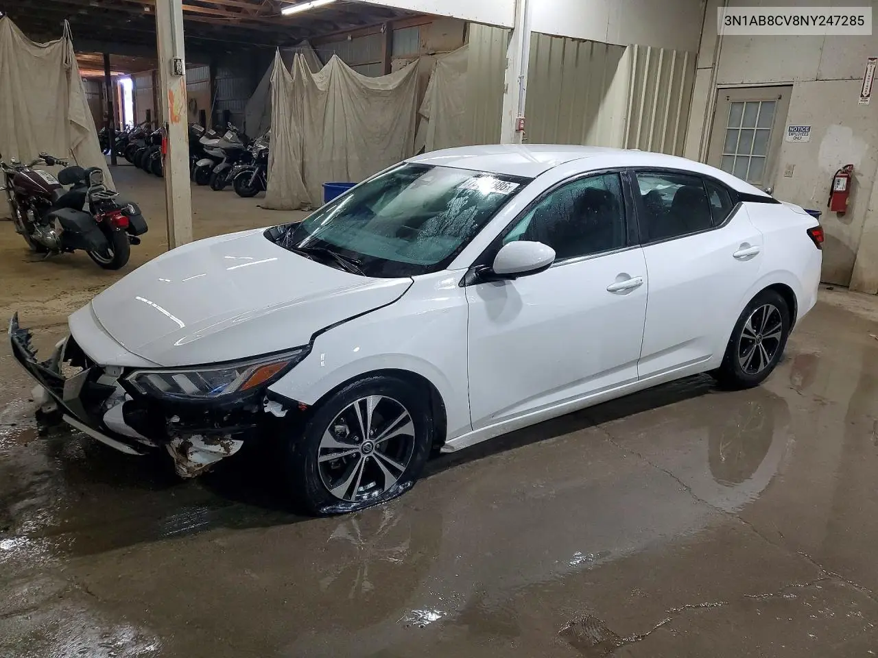 NISSAN SENTRA 2022, VIN 3N1AB8CV8NY247285