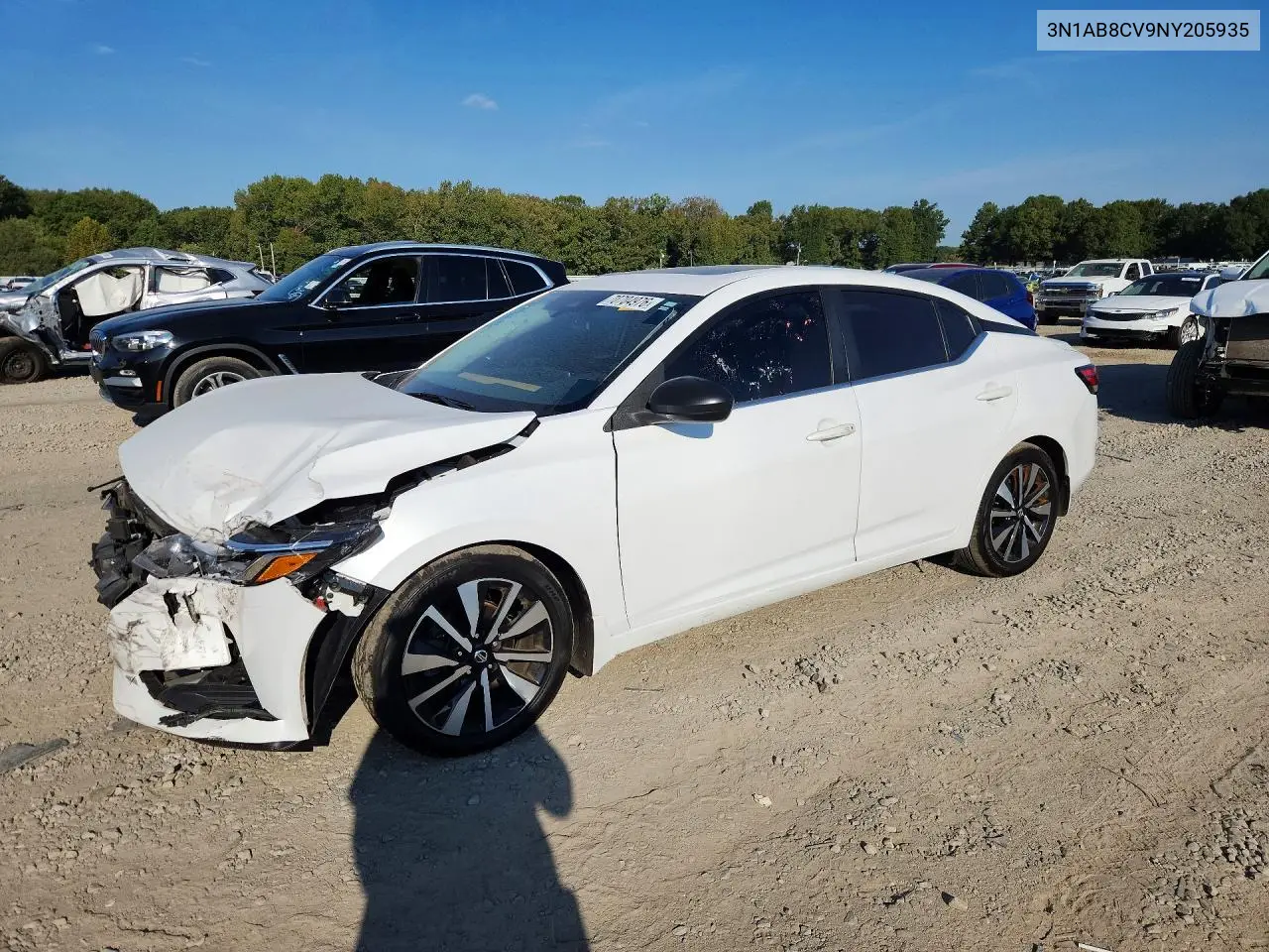 NISSAN SENTRA 2022, VIN 3N1AB8CV9NY205935