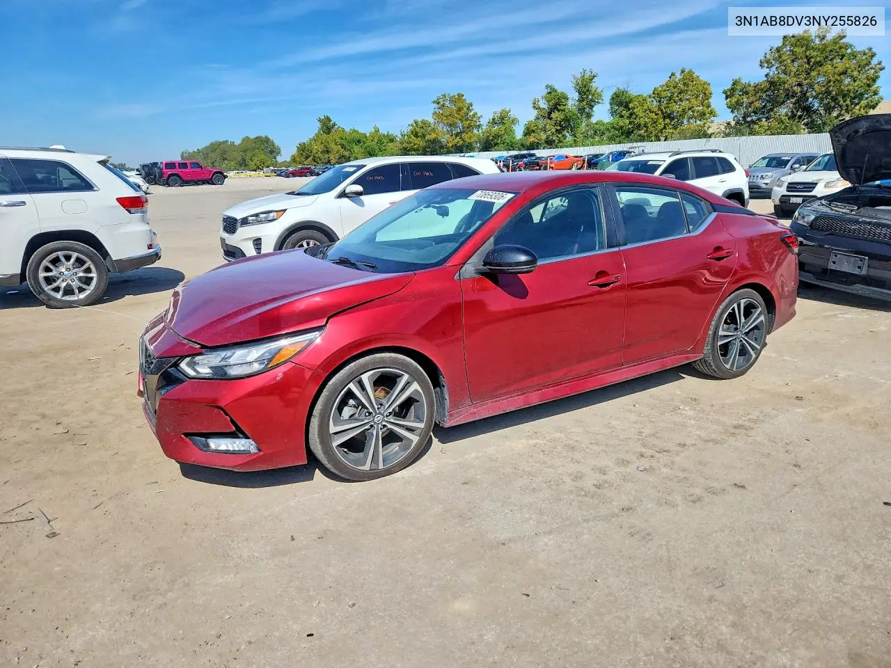 NISSAN SENTRA 2022, VIN 3N1AB8DV3NY255826