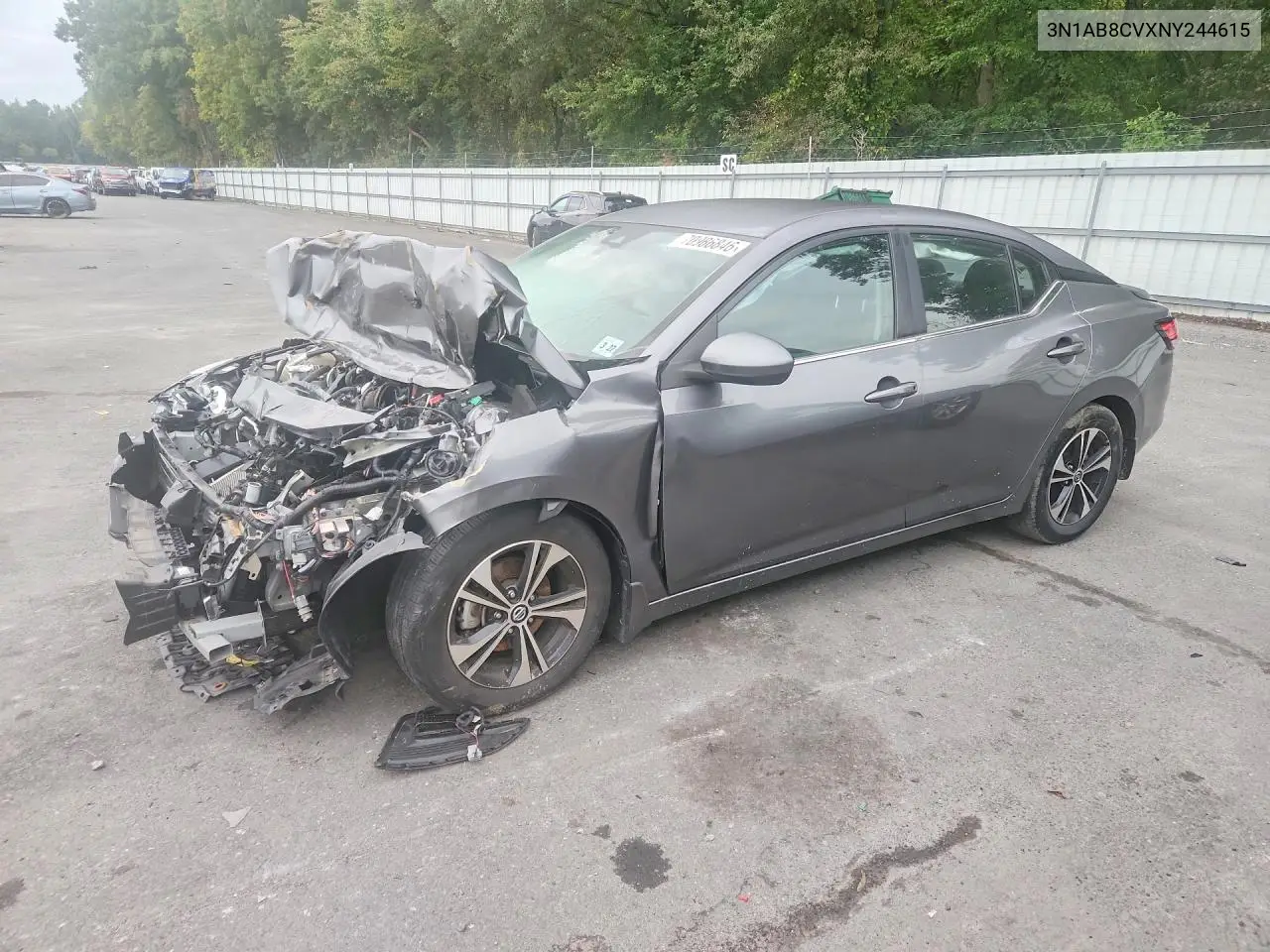 NISSAN SENTRA 2022, VIN 3N1AB8CVXNY244615