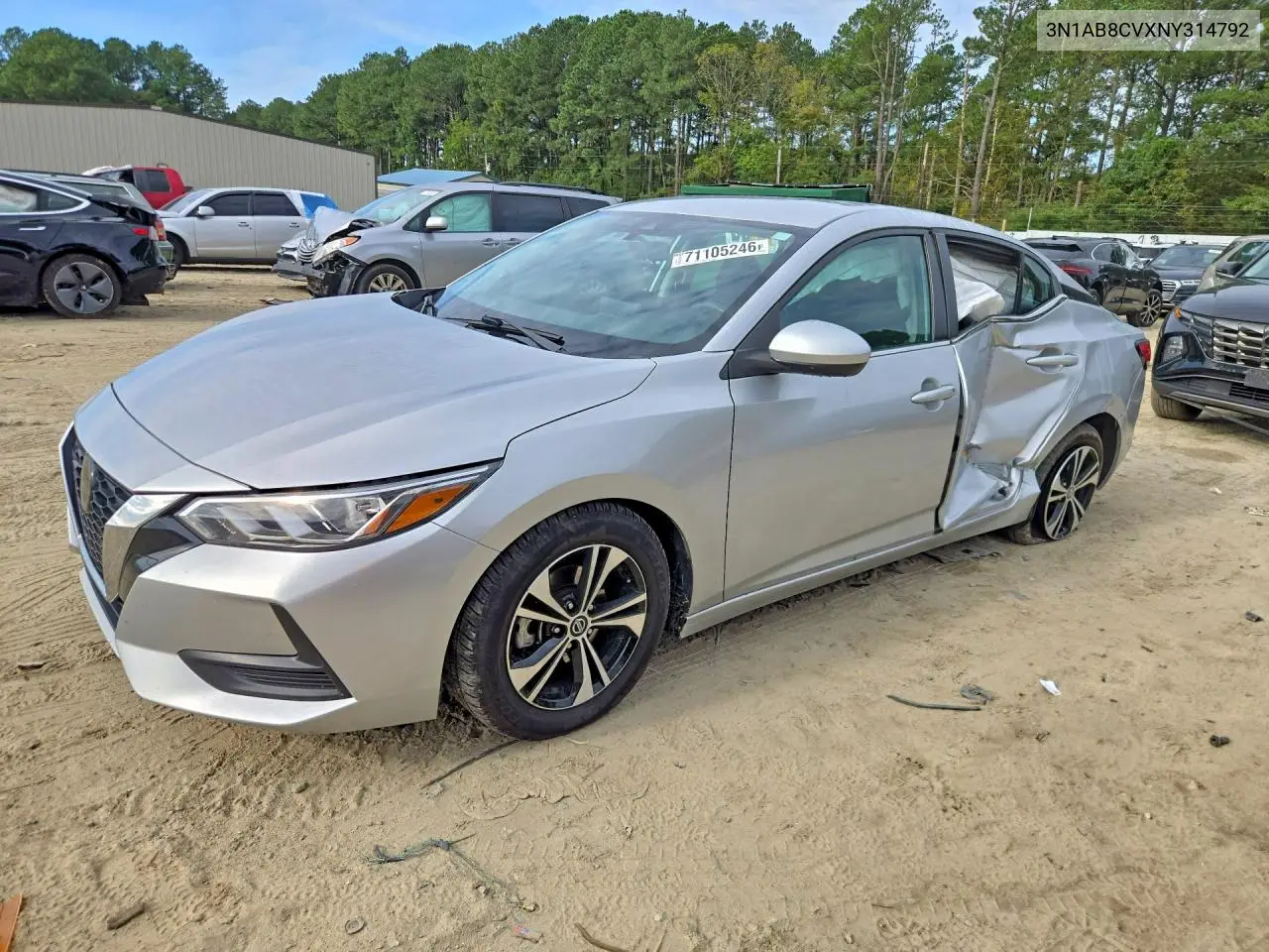 NISSAN SENTRA 2022, VIN 3N1AB8CVXNY314792