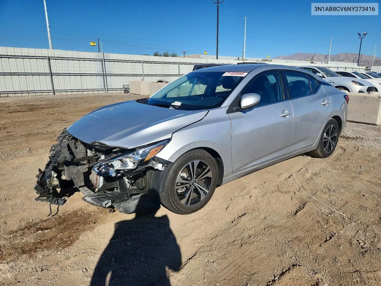NISSAN SENTRA 2022, VIN 3N1AB8CV6NY273416