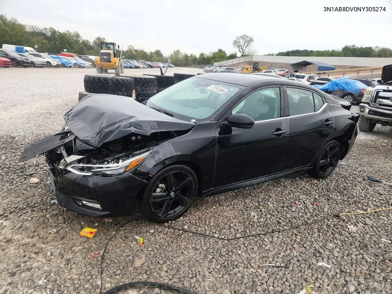 NISSAN SENTRA 2022, VIN 3N1AB8DV0NY305274