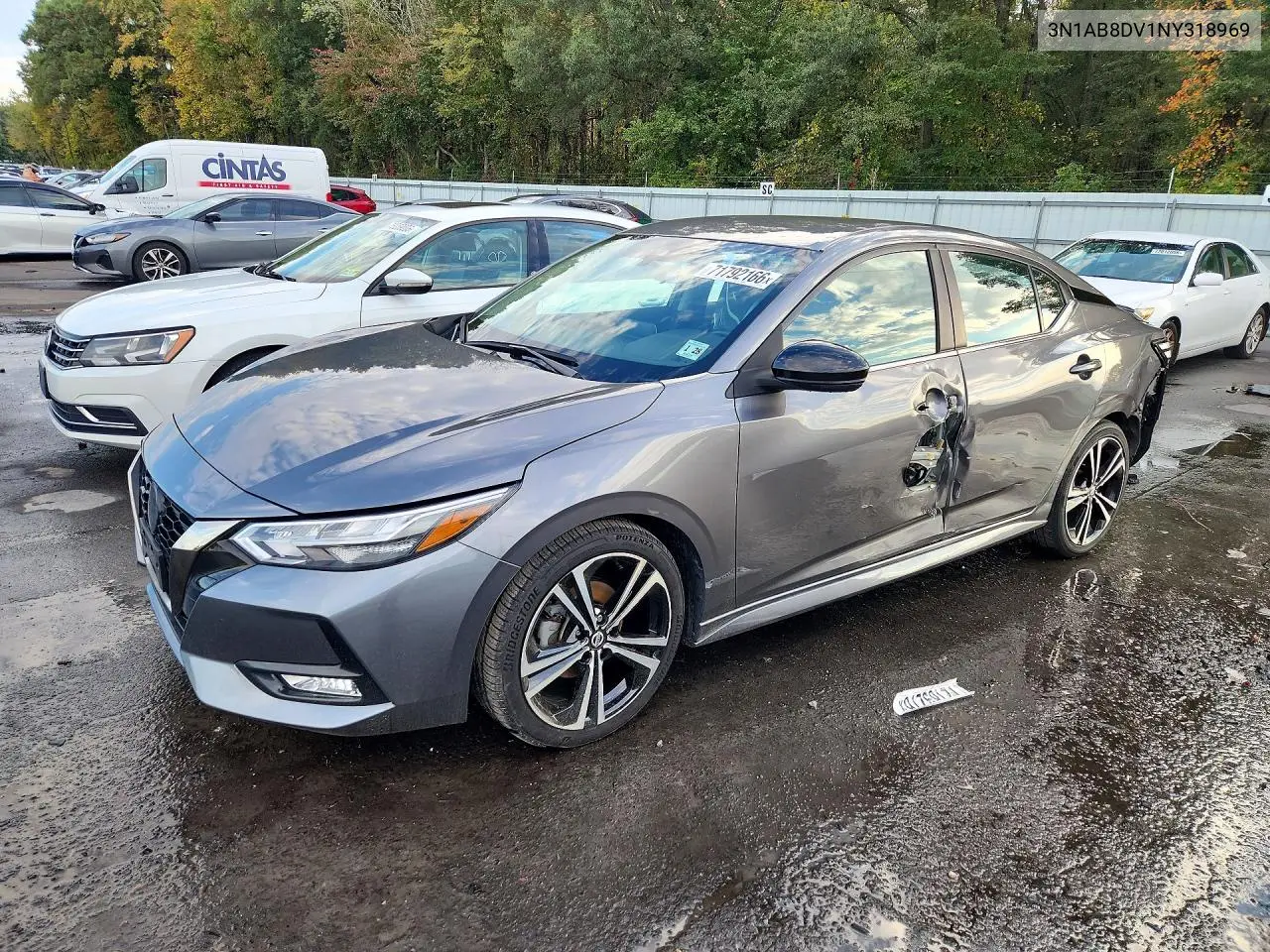 NISSAN SENTRA 2022, VIN 3N1AB8DV1NY318969