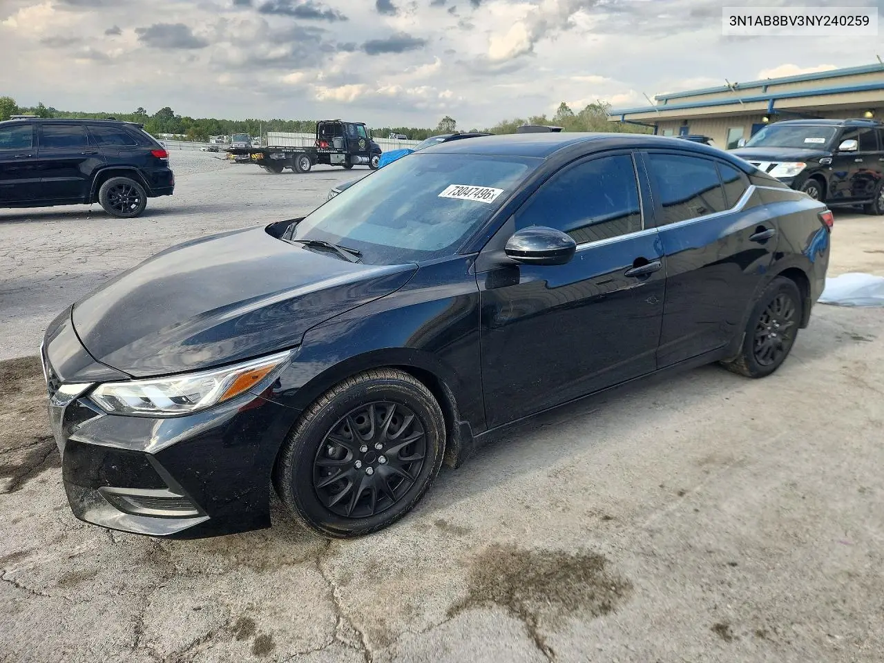 NISSAN SENTRA 2022, VIN 3N1AB8BV3NY240259