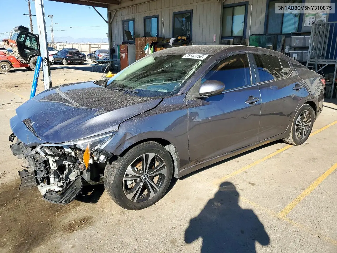 NISSAN SENTRA 2022, VIN 3N1AB8CV5NY310875