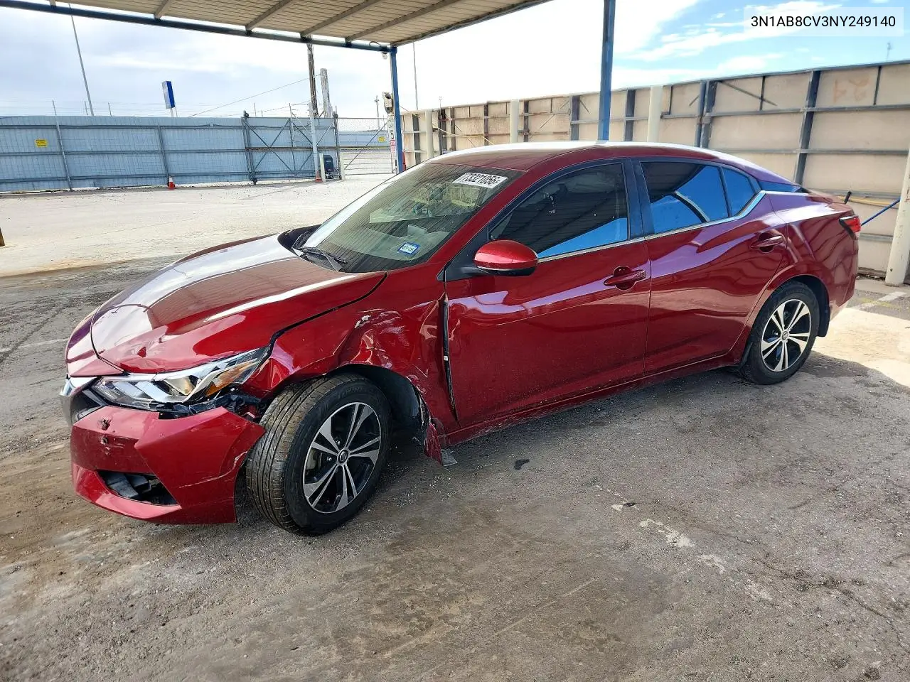 NISSAN SENTRA 2022, VIN 3N1AB8CV3NY249140