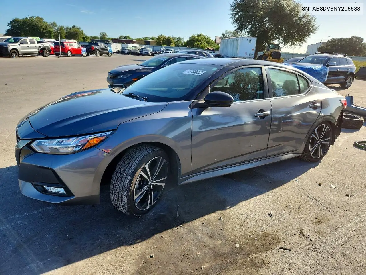 NISSAN SENTRA 2022, VIN 3N1AB8DV3NY206688