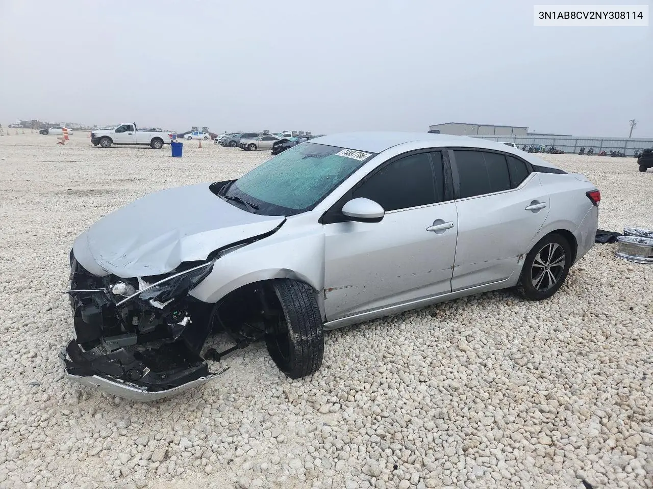 NISSAN SENTRA 2022, VIN 3N1AB8CV2NY308114