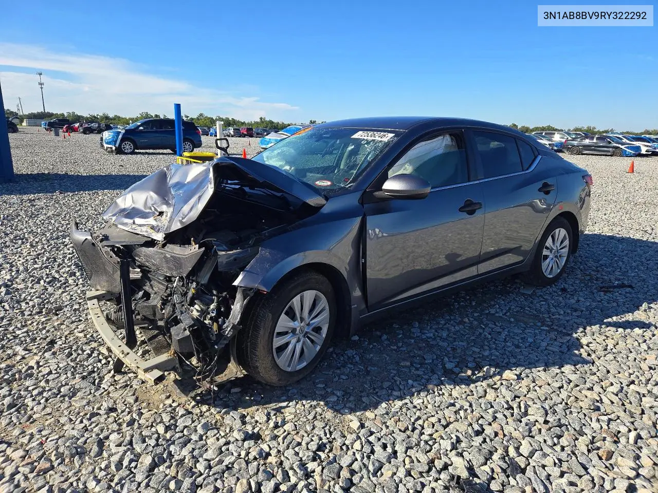 NISSAN SENTRA 2024, VIN 3N1AB8BV9RY322292