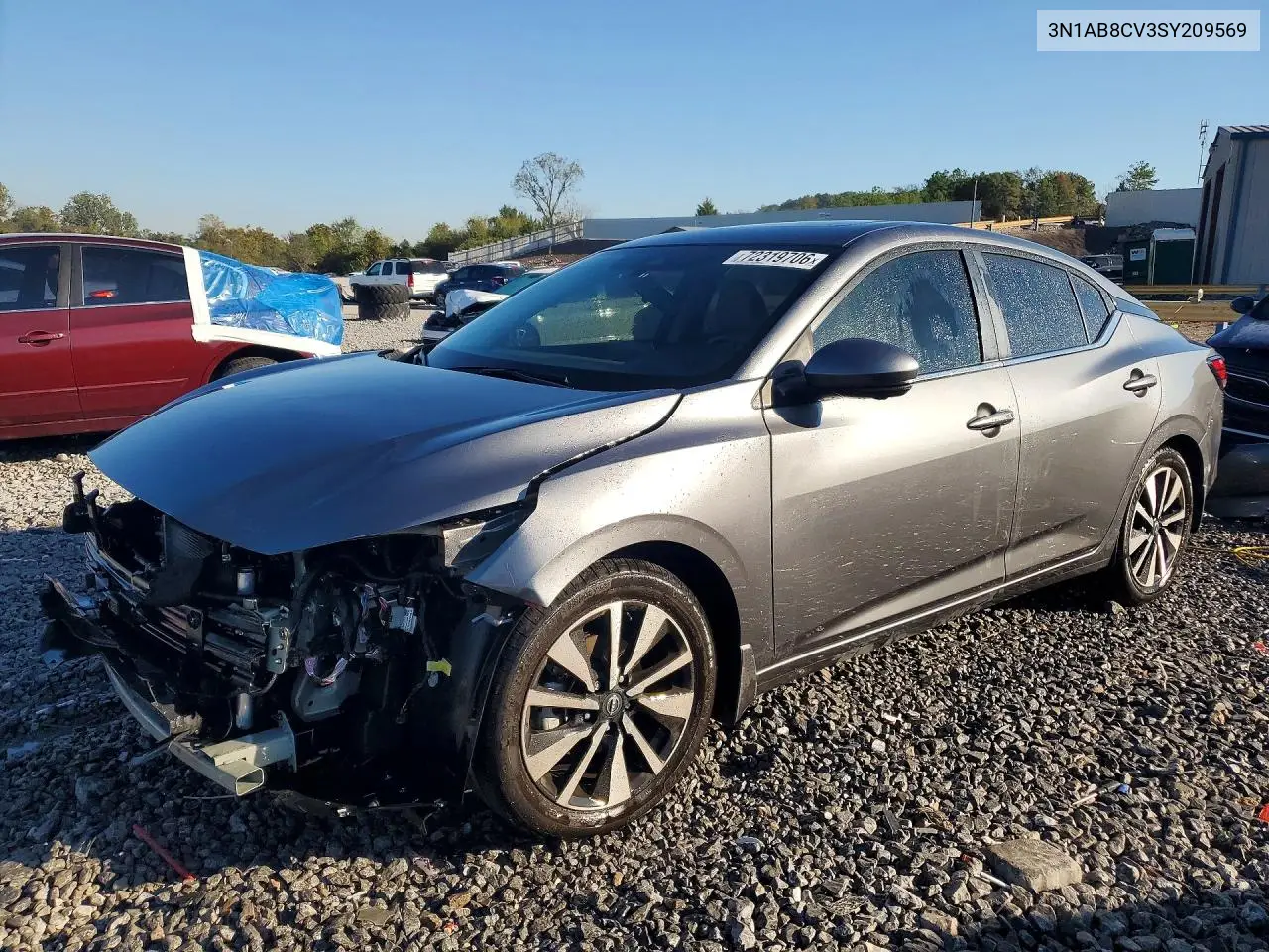 NISSAN SENTRA 2025, VIN 3N1AB8CV3SY209569
