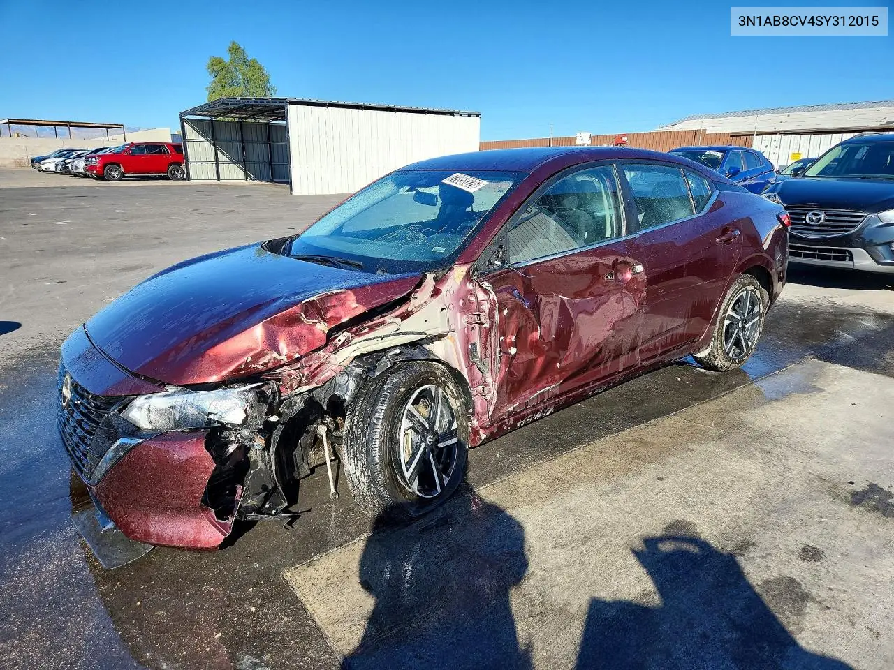 NISSAN SENTRA 2025, VIN 3N1AB8CV4SY312015