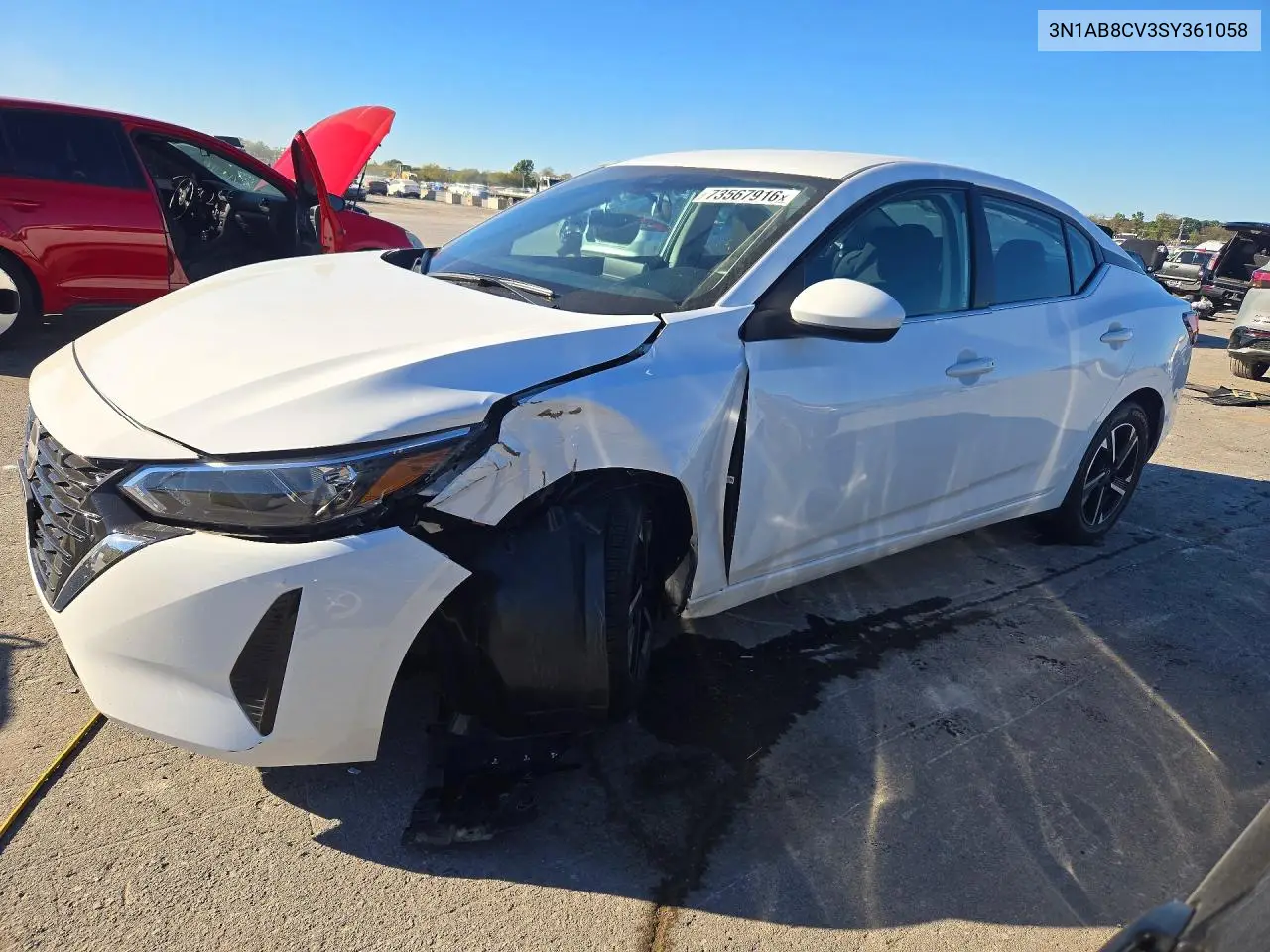 NISSAN SENTRA 2025, VIN 3N1AB8CV3SY361058