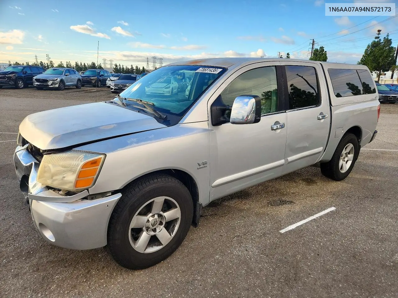 NISSAN TITAN 2004, VIN 1N6AA07A94N572173